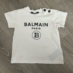 Balmain Baby White Logo T-Shirt - 12 months